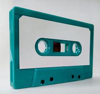 C-46 Sea Green shell with white label China Type I Audio cassette